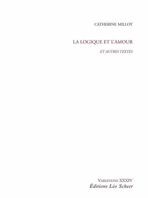 cover image of La Logique et l'Amour